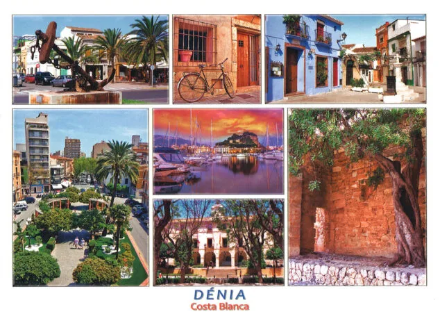 La Dénia de postal: cómo ha evolucionado la imagen con la que se vende la ciudad al turismo 12 Imagen: Baix la Mar y el ayuntamiento en una postal de Dénia