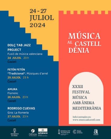 Cartel Música al Castell de Dénia 2024