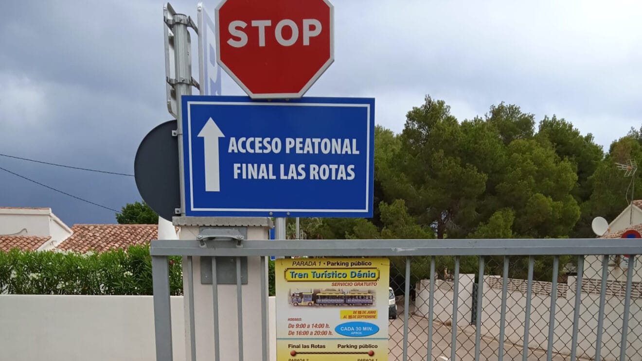 Cierre del tramo final de Les Rotes a los vehículos dest