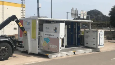 deshecha todos los artilugios no organicos en este ecoparque movil