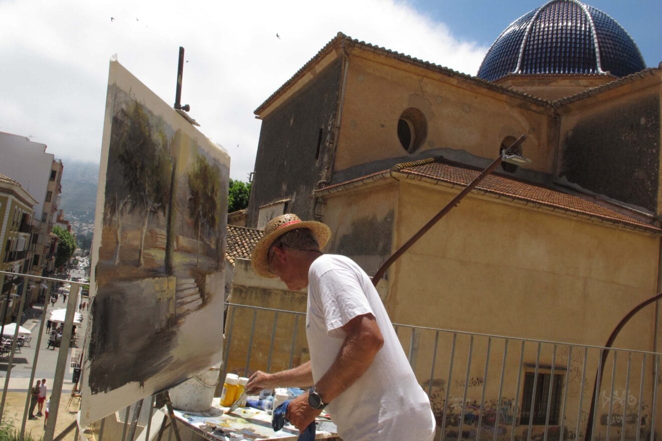 Participante de un Concurso de pintura rápida de Dénia