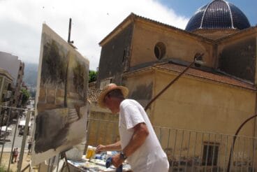 participante de un concurso de pintura rapida de denia