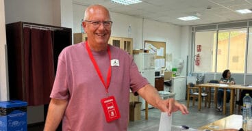 Vicent Grimalt en les votacions