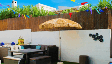 Acogedora terraza para disfrutar el verano junto a tus seres queridos