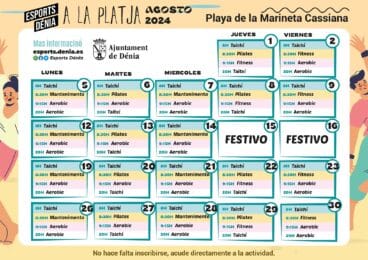Actividades deportivas gratuitas en Marineta Cassiana en agosto