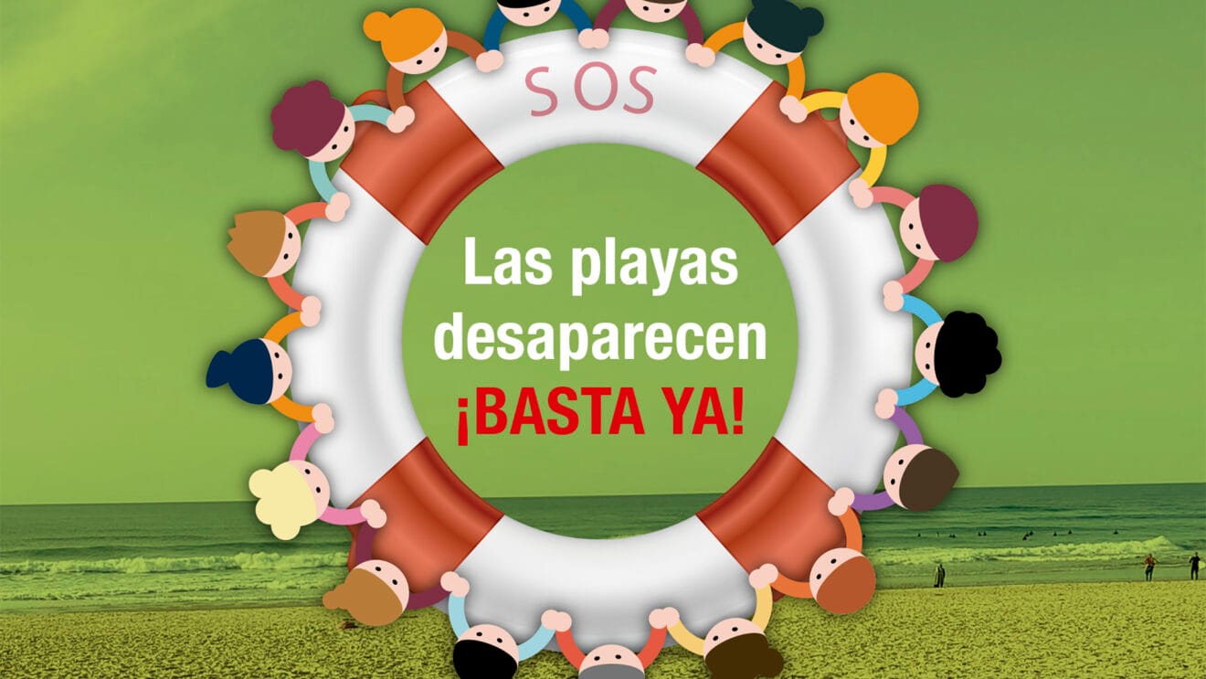 Cadena humana de la Asociación en Defensa de las Playas Norte de Dénia