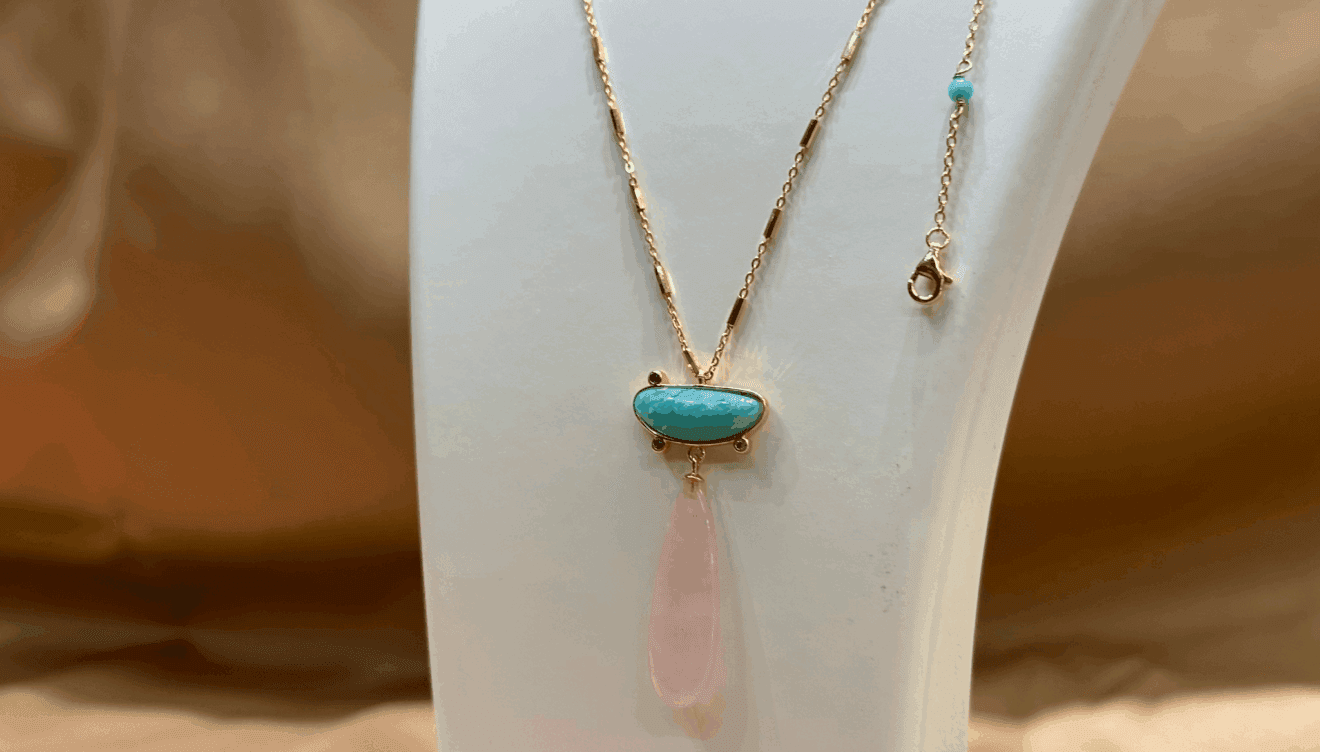 Collar en plata de ley con piedra natural