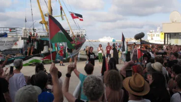 Concentración frente al Handala dest