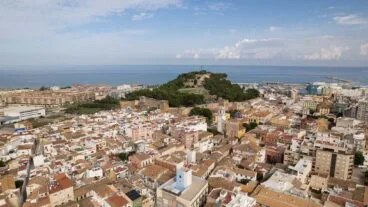 foto aerea del castillo de denia