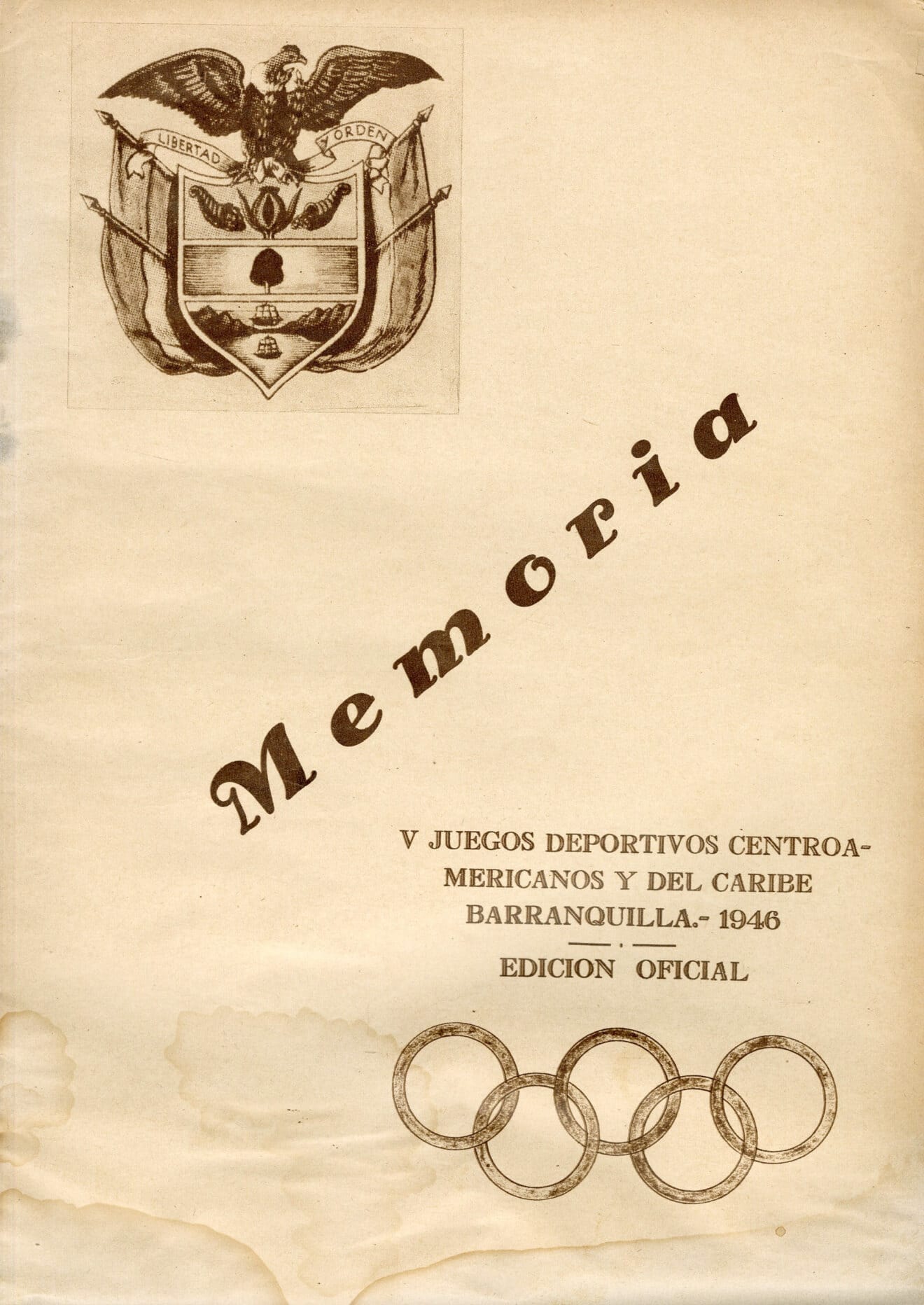 Memorias de los V Juegos Centroamericanos y del Caribe de 1946