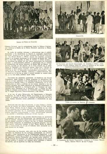 Página de las las memorias de los V Juegos Centroamericanos y del Caribe de 1946