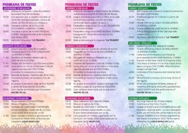 Programa fiestas de Orbeta