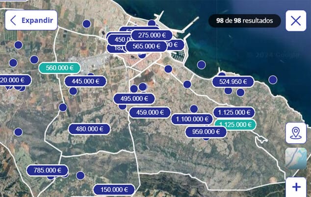 Imagen: Terrenos en venta en Dénia. Fotocasa.