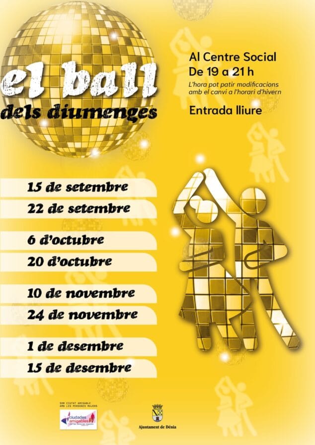 Imagen: Cartel del baile para mayores