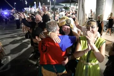 Desfile de Moros y Cristianos previo a la recepción cristiana de Dénia 60