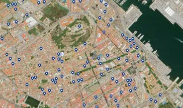 mapa con la ubicacion de varios apartamentos turisticos de denia en una web especializada