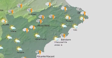 mapa de prediccion de la aemet en la marina alta para el miercoles 14 de agosto 2024 a las 08 00 horas