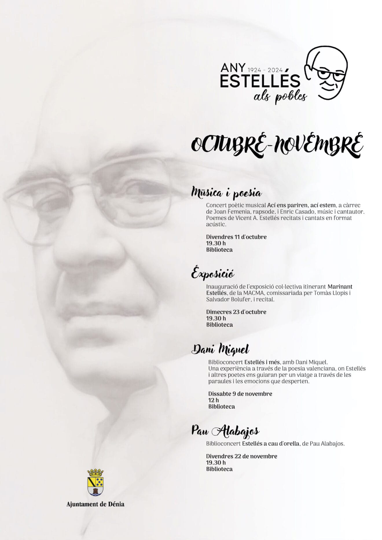 Programación octubre y noviembre del Any Estellés de Dénia