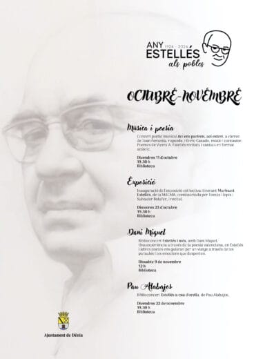 Programación octubre y noviembre del Any Estellés de Dénia