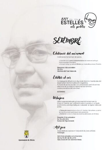 Programación septiembre del Any Estellés de Dénia
