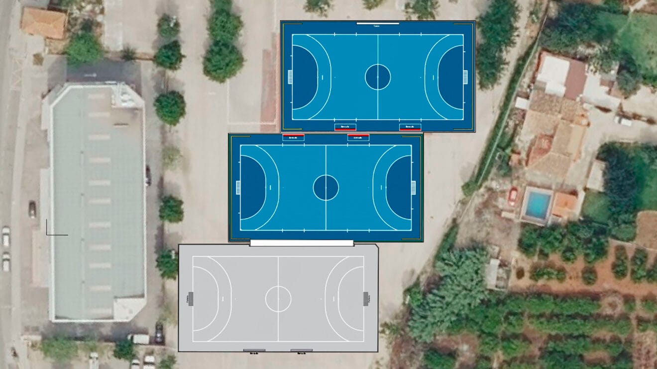 Remodelación de dos pistas deportivas de Dénia en Madrigueres