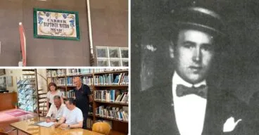 vicent grimalt albi dona al arxiu de denia una grabacion de baptista mateu con el coro de la igulesia de la asuncion en la misa de sant roc de 1968