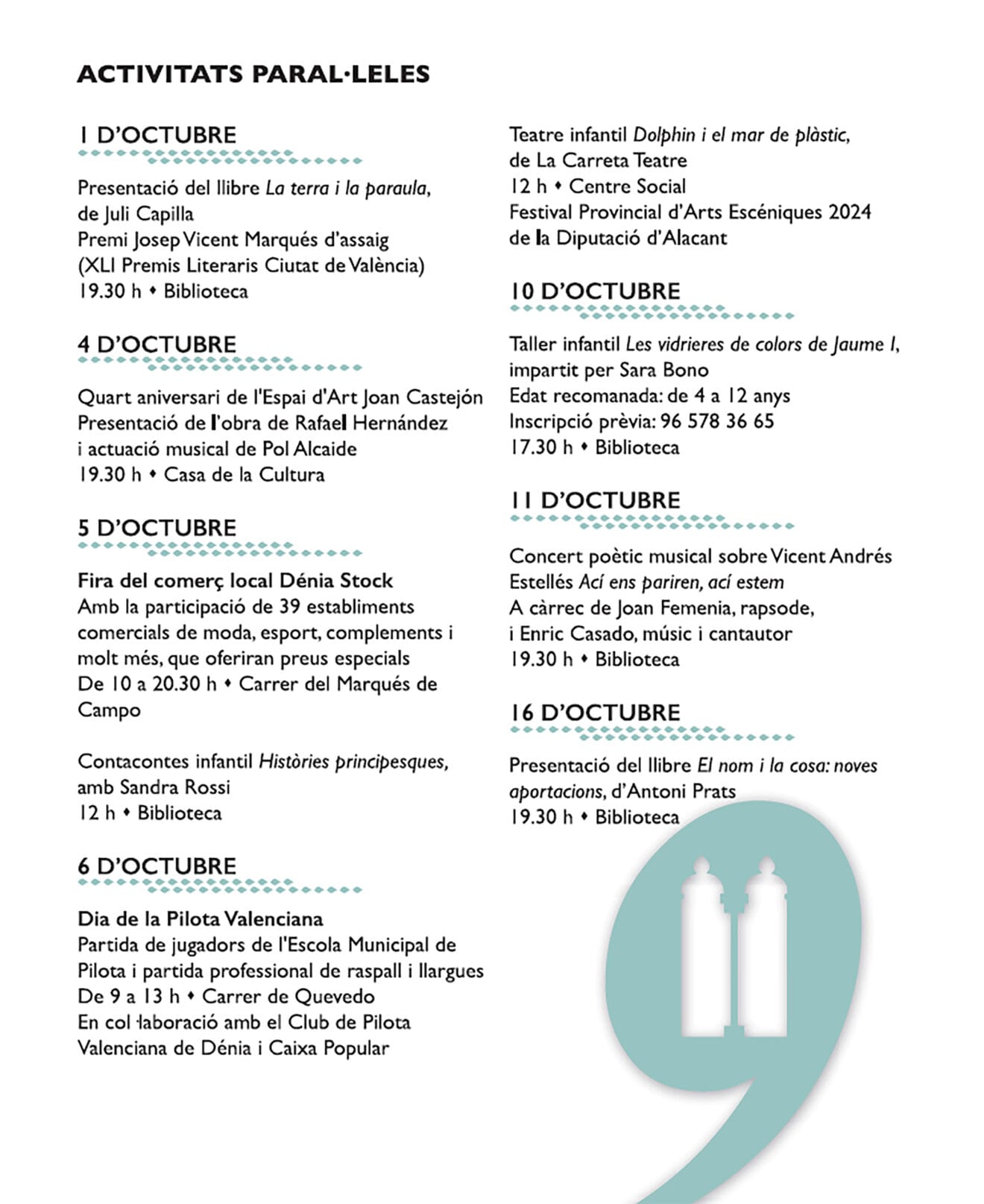 Actividades por el 9 de Octubre