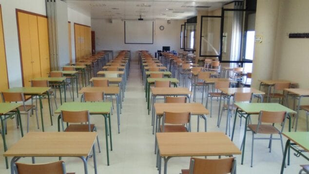 Imagen: Aula en un centro educativo de Dénia