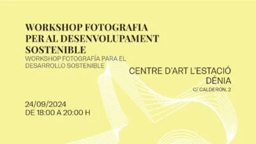 cartel del taller fotografia para el desarrollo sostenible