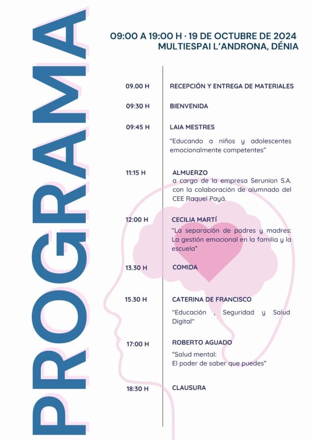 La Salud Mental se incorpora a las jornadas de Educación Emocional de Dénia 3 programa ii jornada de educacion emocional y salud mental