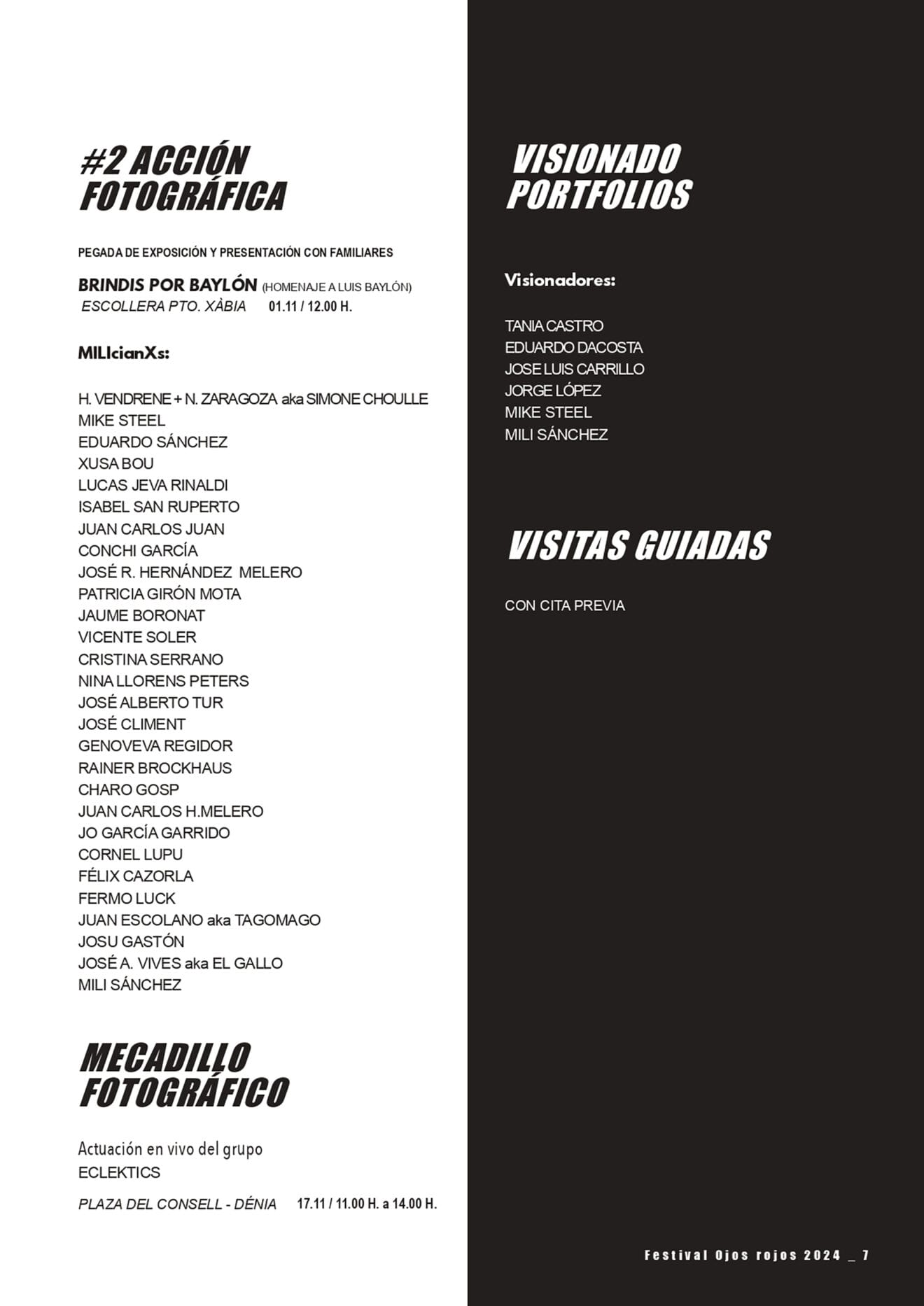 Actividades programadas