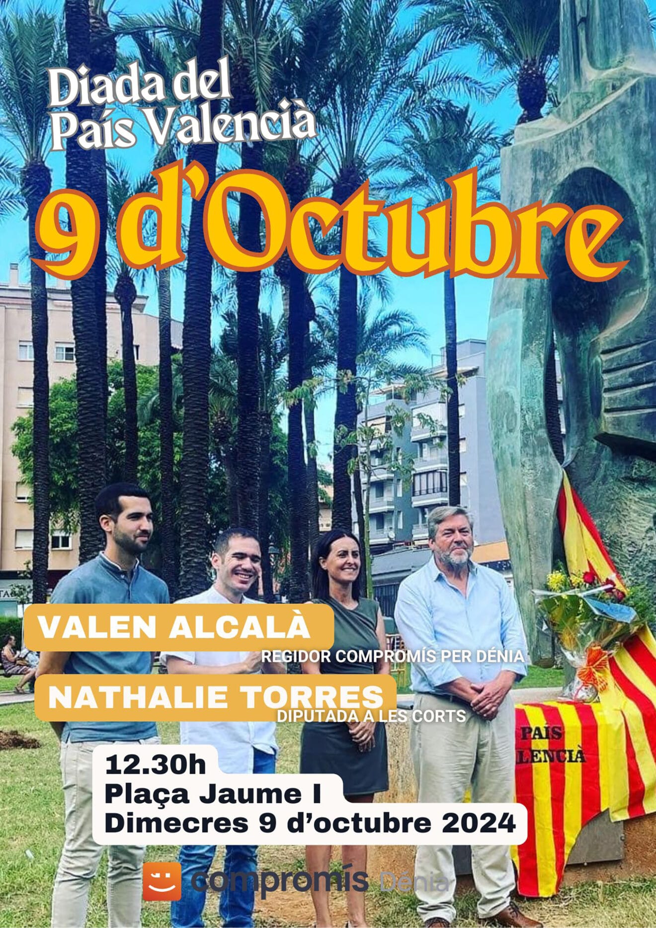 Cartel de Compromís por el 9 de Octubre