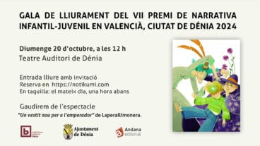 cartel de los premios literarios ciutat de denia