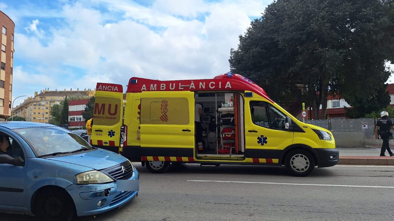 Coche con el impacto
