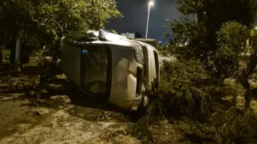 coche del accidente volcado dest
