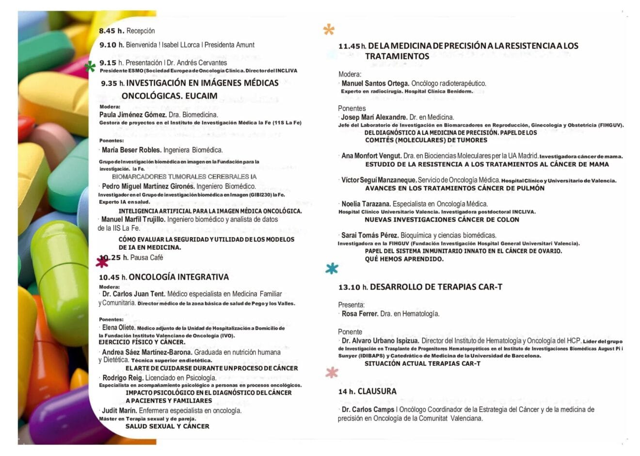 Programa de las V Jornadas de Amunt Contra el Cáncer (1)