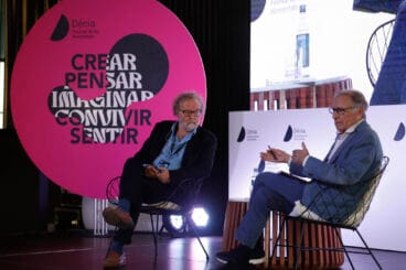 Ramoneda y Carlin en el escenario