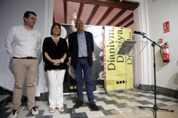 Raúl García de la Reina, Massu Sentí y Vicent Grimalt en el acto de inauguración
