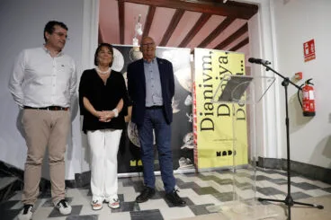 Raúl García de la Reina, Massu Sentí y Vicent Grimalt en el acto de inauguración