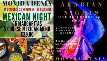 Una fusión de sabores y tradición en las noches temáticas mexicanas y árabes de Movida Dénia