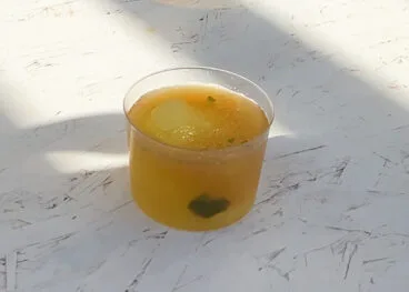 Vaso de carnot con granizado de limón