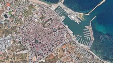 Vista aérea de Dénia dest