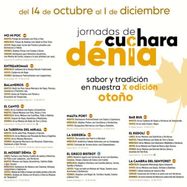 Vuelve a Dénia la Edición de las Jornadas de Cuchara