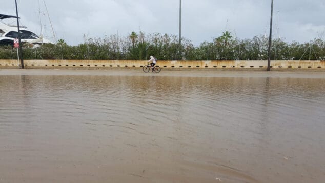 La Marineta Casiana de Dénia completamente inundada tras la tormenta 22 zona de la marineta casiana inundada 10
