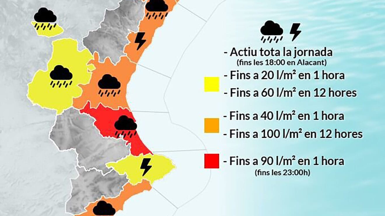 Alerta amarilla. AEMET. dest