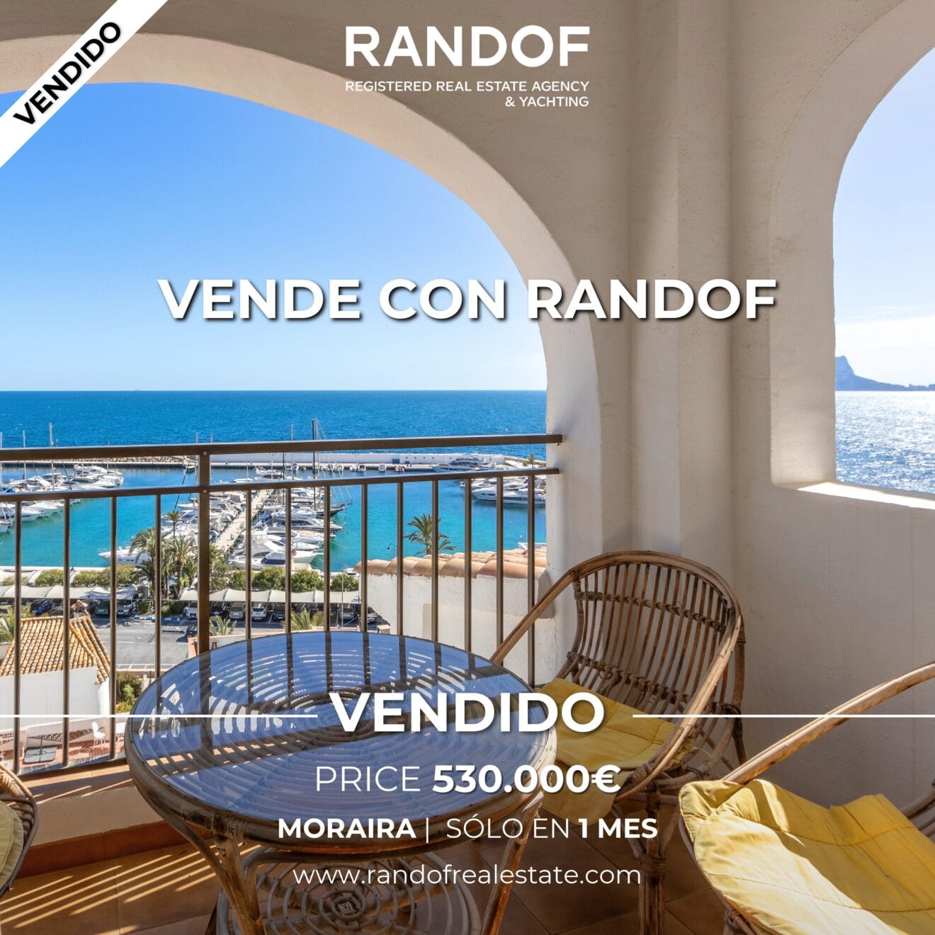 Apartamento con vistas al mar en Moraira vendido en sólo un mes