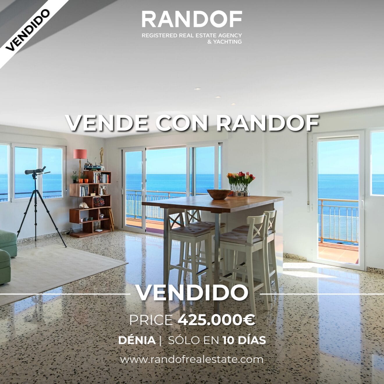 Apartamento vendido en Dénia en solo diez días por RANDOF REAL ESTATE