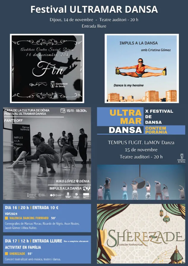 Cambios en la programación del festival Ultramar Dansa de Dénia 1 Imagen: Cartel del festival Ultramar Dansa