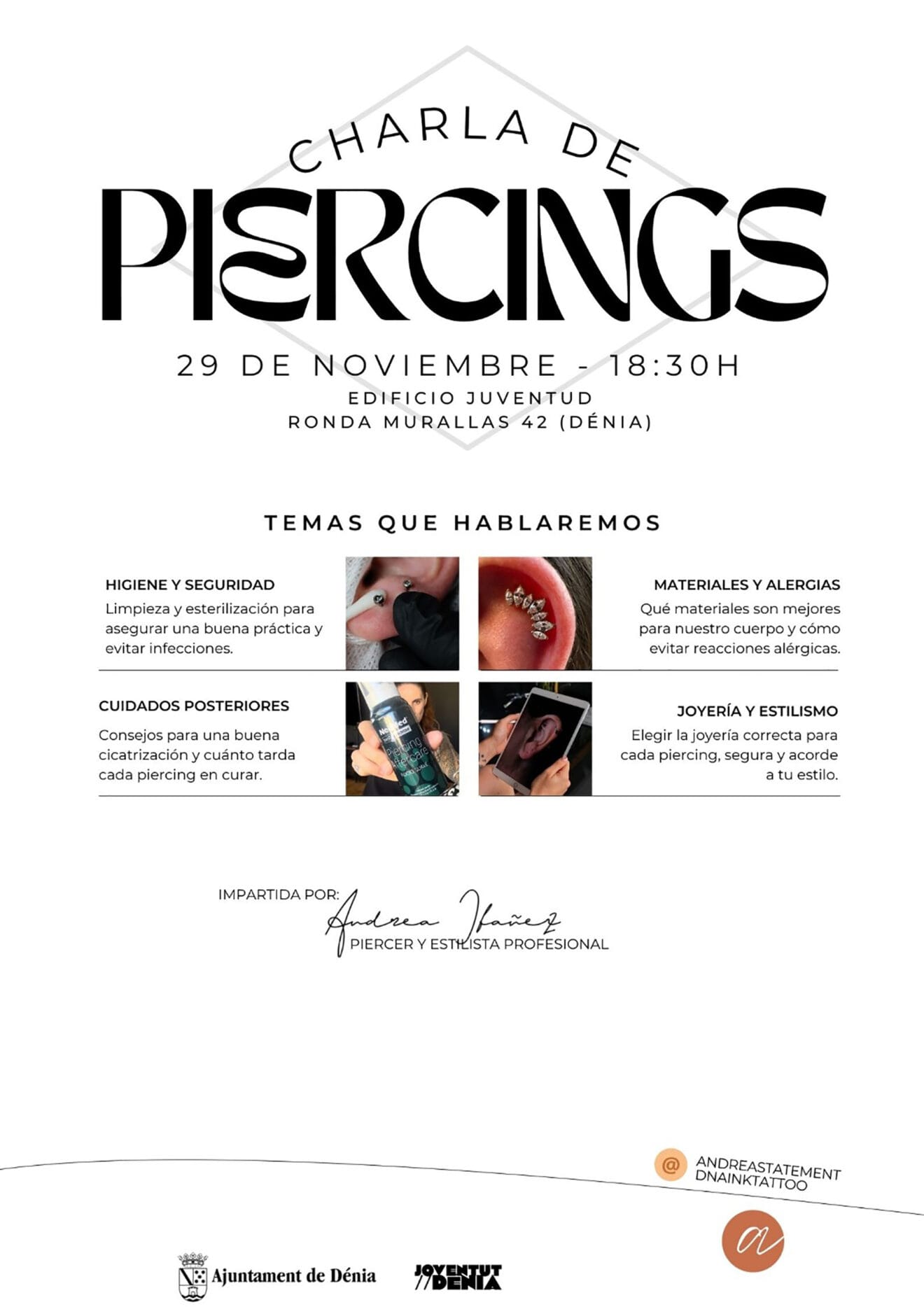 Charla de piercings