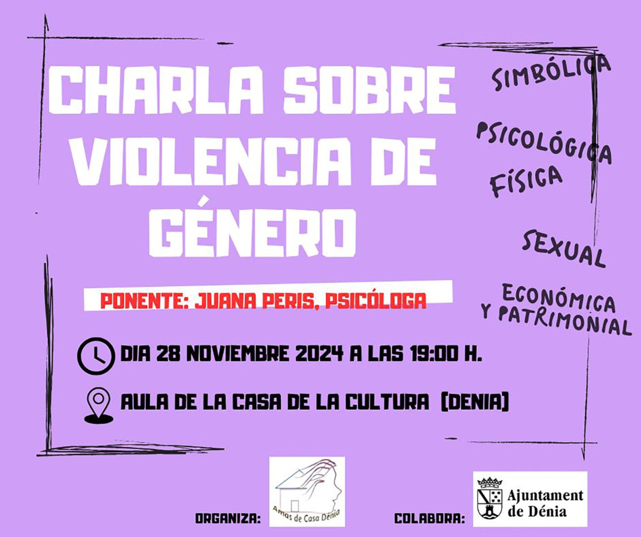 Charla sobre violencia de género